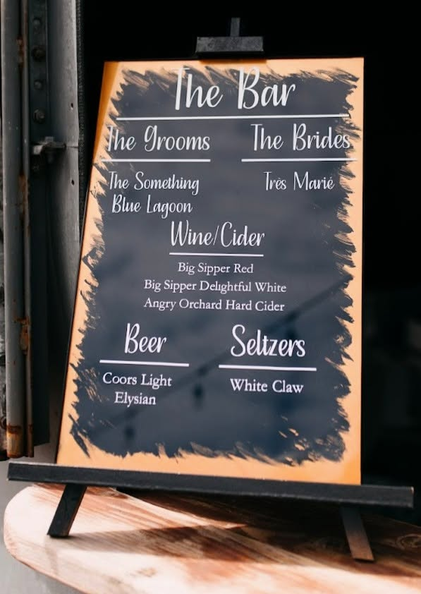 Handmade custom bar sign created by Pour Decisions